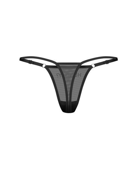 Трусики Obsessive Violami Hungry thong L/XL SX3629 фото - купити в секс-шопі Чорний Кролик