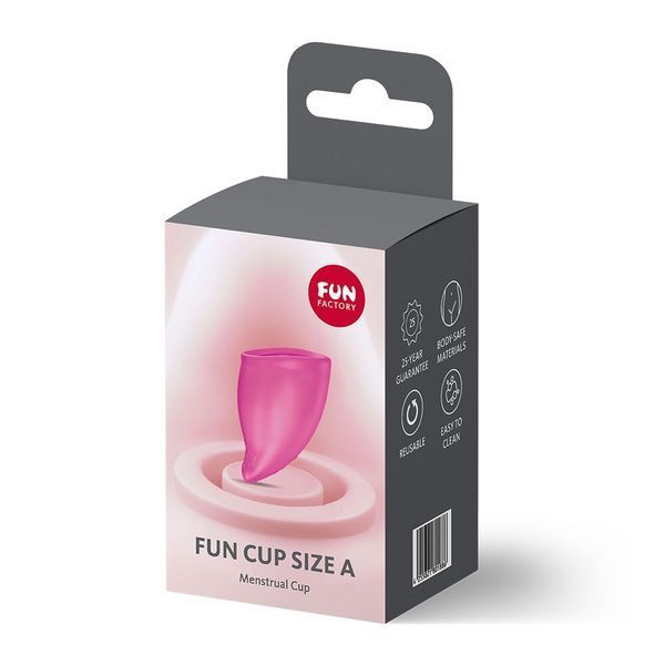 Менструальна чаша Fun Factory FUN CUP SIZE A Magenta, багаторазова, діаметр 4 см, об&rsquo;єм 20 мл SX3681 фото - купити в секс-шопі Чорний Кролик
