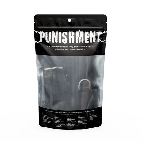 Розтяжка на ліжко Punishment - 5-Piece Bed Restraint Kit - Black SX2229 фото - купити в секс-шопі Чорний Кролик