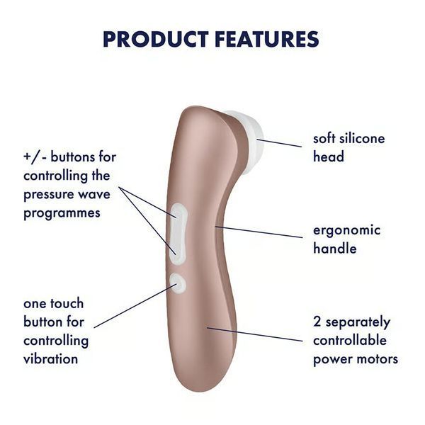 Вакуумний кліторальний стимулятор Satisfyer Pro 2+ Vibration з вібрацією SO2303 фото - купити в секс-шопі Чорний Кролик