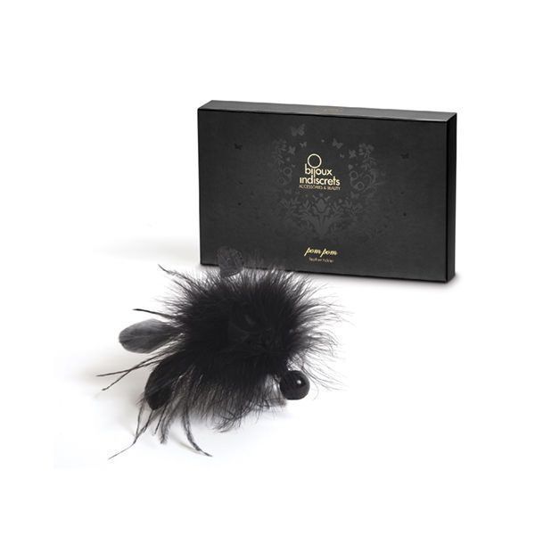 Мітелка Bijoux Indiscrets Pom Pom &ndash; feather tickler SO2674 фото - купити в секс-шопі Чорний Кролик