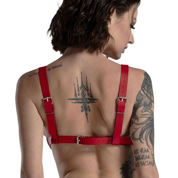 Ліф з натуральної шкіри Feral Feelings - Bikini Top Red SO9422 фото - купити в секс-шопі Чорний Кролик