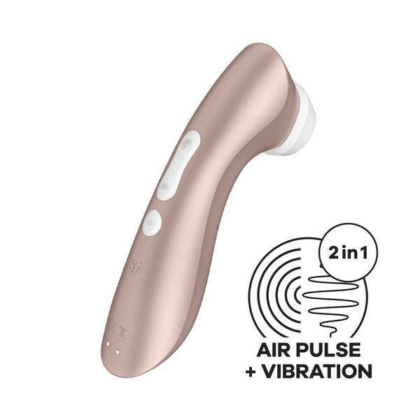 Вакуумний кліторальний стимулятор Satisfyer Pro 2+ Vibration з вібрацією SO2303 фото - купити в секс-шопі Чорний Кролик