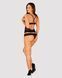Напівпрозорий набір з прикрасами Obsessive Ivannes top & thong L/XL, чорний, топ та танга SO7284 фото 4