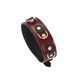 Шкіряний нашийник з повідцем Liebe Seele Wine Red Collar and Leash, 3 кільця для кріплення SO9451 фото 3