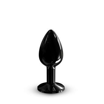 Металева анальна пробка з кристалом Dorcel Diamond Plug Black S SO7808 фото - купити в секс-шопі Чорний Кролик