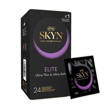 Безлатексні преміум-презервативи SKYN Elite 24 шт, ультратонкі SX2393 фото - купити в секс-шопі Чорний Кролик