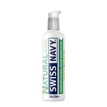 Лубрикант на водній основі Swiss Navy NATURAL All Natural, 237 мл, для чутливої ​​шкіри SX0585 фото - купити в секс-шопі Чорний Кролик