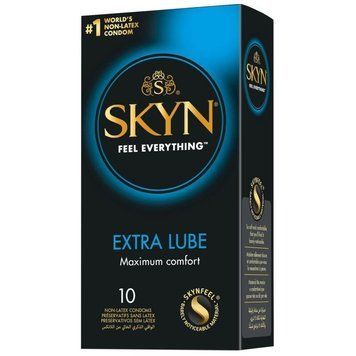 Безлатексні преміум-презервативи SKYN Extra Lube 10 шт, на 40&thinsp;% більше змазки SX4001 фото - купити в секс-шопі Чорний Кролик