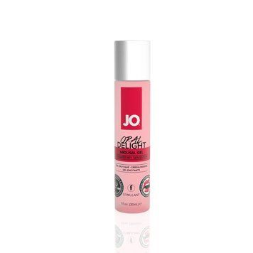 Гель для оральних пестощів System JO Oral Delight &mdash; Strawberry Sensation (30 мл), ефект холод-тепло SO1496 фото - купити в секс-шопі Чорний Кролик
