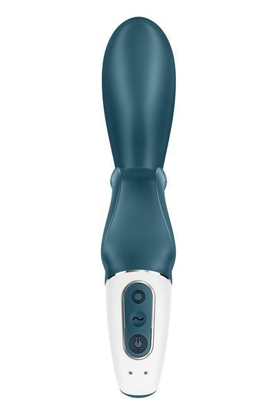 Смартвібратор-кролик Satisfyer Hug Me Bluegrey, 2 мотори, діаметр 4,2см, широка кліторальна частина SO6273 фото - купити в секс-шопі Чорний Кролик