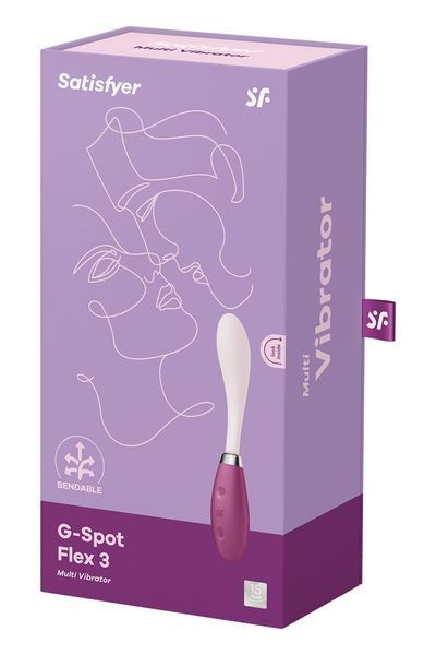 Вібратор Satisfyer G-Spot Flex 3 Grey, гнучкий стовбур із фіксацією положення SO6728 фото - купити в секс-шопі Чорний Кролик