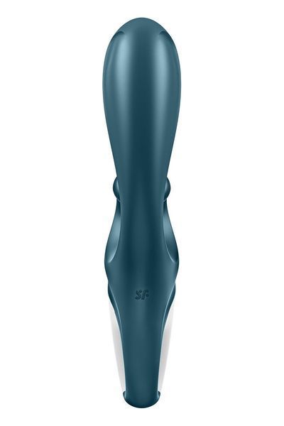 Смартвібратор-кролик Satisfyer Hug Me Bluegrey, 2 мотори, діаметр 4,2см, широка кліторальна частина SO6273 фото - купити в секс-шопі Чорний Кролик