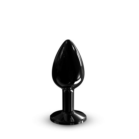 Металева анальна пробка з кристалом Dorcel Diamond Plug Black S SO7808 фото - купити в секс-шопі Чорний Кролик