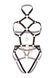 Leg Avenue Heart ring harness teddy Black M SO8564 фото 6