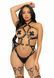 Leg Avenue Heart ring harness teddy Black M SO8564 фото 5