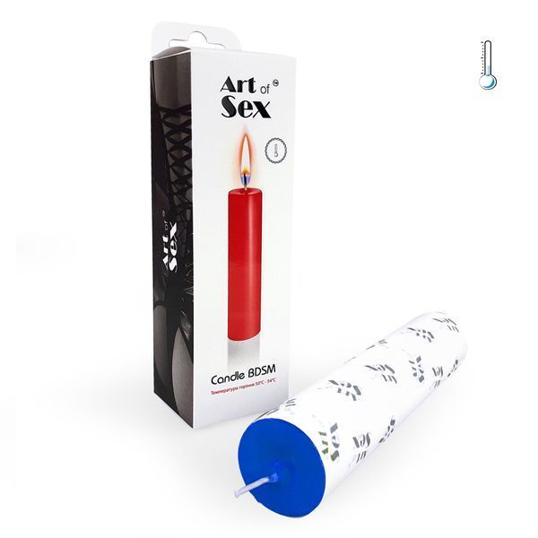 Синя воскова свічка Art of Sex size M 15 см низькотемпературна SO5959 фото - купити в секс-шопі Чорний Кролик