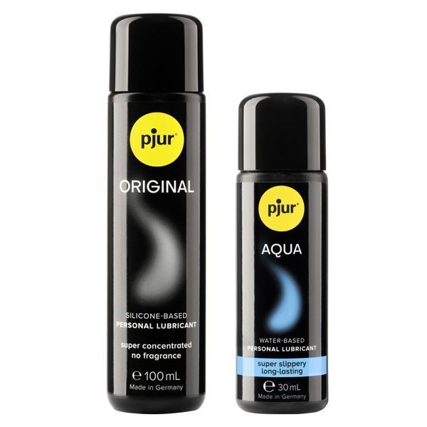 Ювілейний набір лубрикантів pjur 30th Anniversary Gift Set: Original 100 мл та Aqua 30 мл SX2799 фото - купити в секс-шопі Чорний Кролик