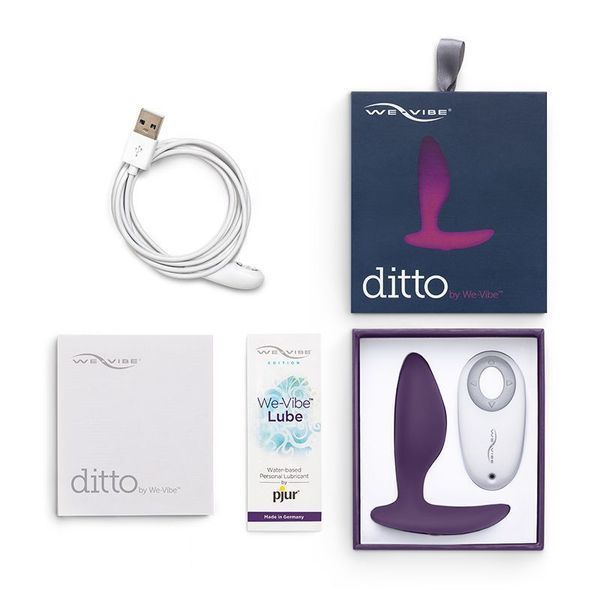 Анальна смарт-вібропробка We-Vibe Ditto Purple з пультом ДК SO1639 фото - купити в секс-шопі Чорний Кролик