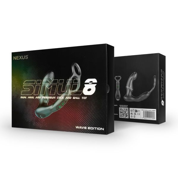 Стимулятор простати Nexus SIMUL8 Wave Edition з ерекційним кільцем, вібрація + манливий рух стовбура SX1340 фото - купити в секс-шопі Чорний Кролик