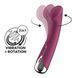 Вібратор з ротацією Satisfyer Spinning G-Spot 1 Red, плоский майданчик для стимуляції точки G SX0555 фото - купити в секс-шопі Чорний Кролик