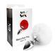 Металева анальна пробка М Art of Sex &mdash; Bunny Tails Butt plug, Білий SO6962 фото 4