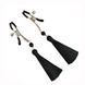 Затискач для сосків Art of Sex - Nipple clamps Black Tassels SO5856 фото 4