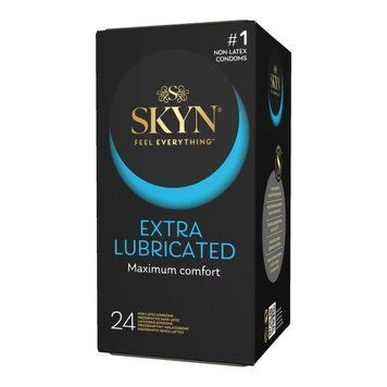 Безлатексні преміум-презервативи SKYN Extra Lubricated 24 шт, на 40&thinsp;% більше змазки SX2394 фото - купити в секс-шопі Чорний Кролик