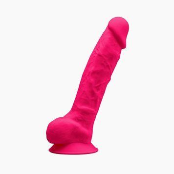 Фалоімітатор SilexD Vetus Pink (MODEL 1 size 8in), двошаровий, силікон + Silexpan, діаметр 4,2см SO4472 фото - купити в секс-шопі Чорний Кролик