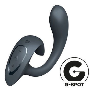 Вагінально-кліторальний вібратор Satisfyer G for Goddess 1 Dark Grey, 2 мотори SX0668 фото - купити в секс-шопі Чорний Кролик