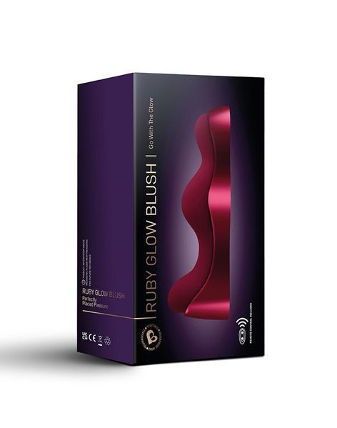 Універсальний sit-on-top вібратор Rocks Off Ruby Glow Blush, пульт ДК SO6294 фото - купити в секс-шопі Чорний Кролик