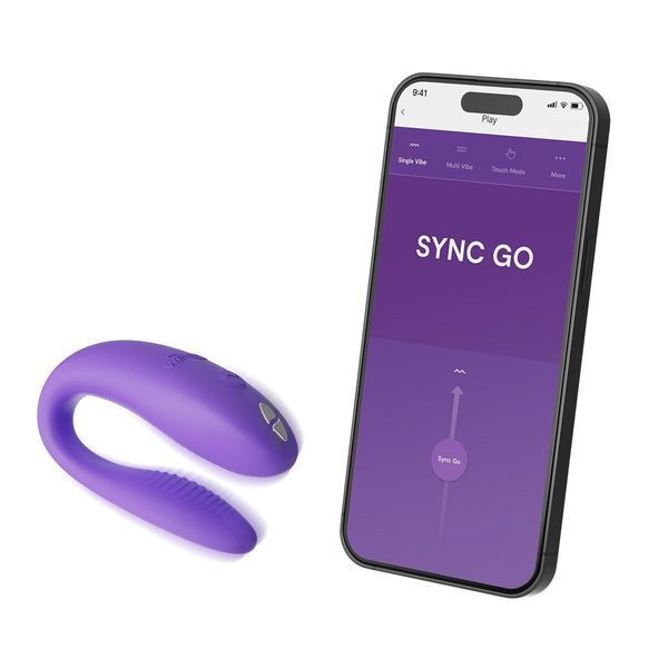 Смарт-вібратор для пар We-Vibe Sync GO Light Purple, тревел-кейс SX0527 фото - купити в секс-шопі Чорний Кролик