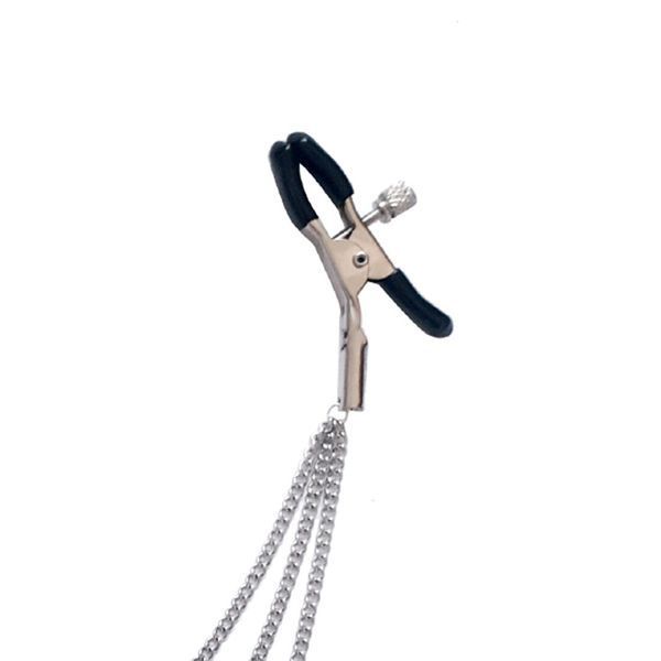 Затискач для сосків Art of Sex - Nipple Jewerlry Three Chains SO5857 фото - купити в секс-шопі Чорний Кролик