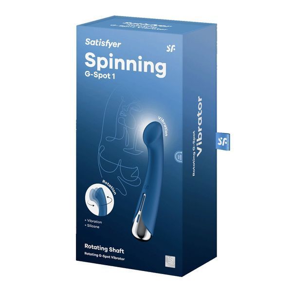 Вібратор з ротацією Satisfyer Spinning G-Spot 1 Red, плоский майданчик для стимуляції точки G SX0556 фото - купити в секс-шопі Чорний Кролик