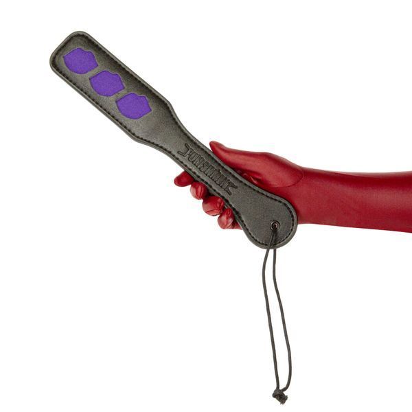Паддл Punishment - Purple Lips Paddle - Black SX2232 фото - купити в секс-шопі Чорний Кролик