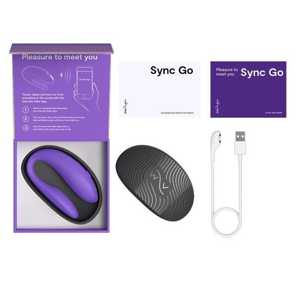 Смарт-вібратор для пар We-Vibe Sync GO Light Purple, тревел-кейс SX0527 фото - купити в секс-шопі Чорний Кролик