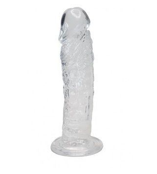 Прозорий фалоімітатор Alive Jelly Dildo Empire, ТПЕ, присоска, діаметр 4,3см, довжина 19,3см SO5554 фото - купити в секс-шопі Чорний Кролик