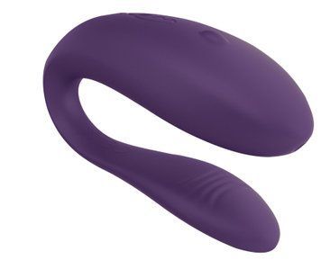 Недорогий вібратор для пар We-Vibe Unite Purple, однокнопковий пульт ДК SO6936 фото - купити в секс-шопі Чорний Кролик