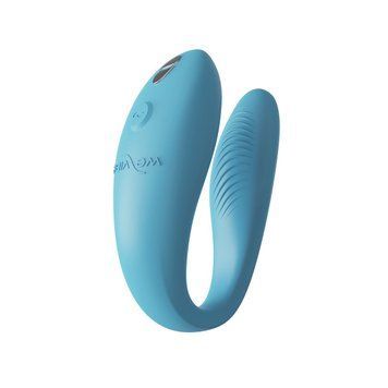 Смарт-вібратор для пар We-Vibe Sync GO Turquoise, тревел-кейс SX0528 фото - купити в секс-шопі Чорний Кролик
