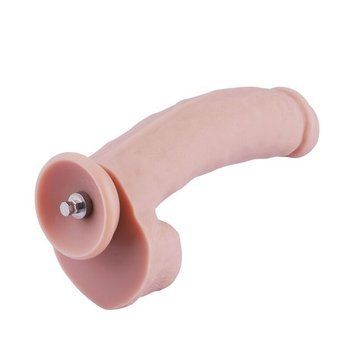 Силіконовий фалоімітатор для секс-машин Hismith 8.3&Prime; Silicone Dildo, вигнутий, система KlicLok SO6205 фото - купити в секс-шопі Чорний Кролик