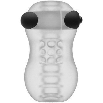 Мастурбатор з віброкулею Doc Johnson GoodHead &ndash; Vibrating Helping Head Pro &ndash; Frost SO6068 фото - купити в секс-шопі Чорний Кролик
