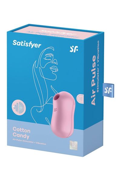 Вакуумний стимулятор із вібрацією Satisfyer Cotton Candy Lilac SO6283 фото - купити в секс-шопі Чорний Кролик