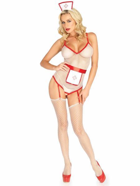Leg Avenue Roleplay TLC Nurse White O/S SO8602 фото - купити в секс-шопі Чорний Кролик