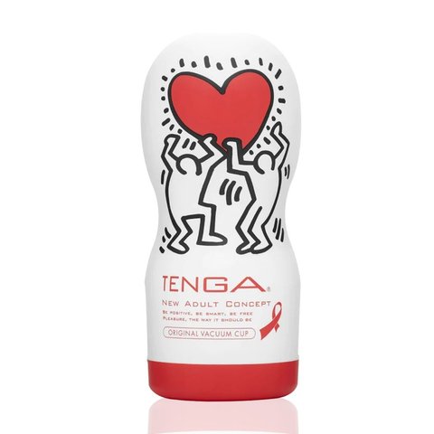 Мастурбатор Tenga Keith Haring Deep Throat Cup (глибоке горло) з вакуумною стимуляцією SO1647 фото - купити в секс-шопі Чорний Кролик