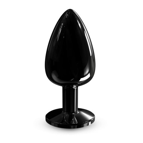 Металева анальна пробка з кристалом Dorcel Diamond Plug Black L SO7810 фото - купити в секс-шопі Чорний Кролик