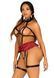 Leg Avenue Harness teddy & skirt Black M SO8568 фото 4
