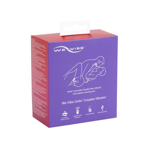 Недорогий вібратор для пар We-Vibe Unite Purple, однокнопковий пульт ДК SO6936 фото - купити в секс-шопі Чорний Кролик