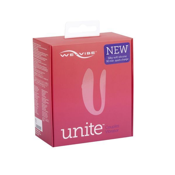Недорогий вібратор для пар We-Vibe Unite Purple, однокнопковий пульт ДК SO6936 фото - купити в секс-шопі Чорний Кролик