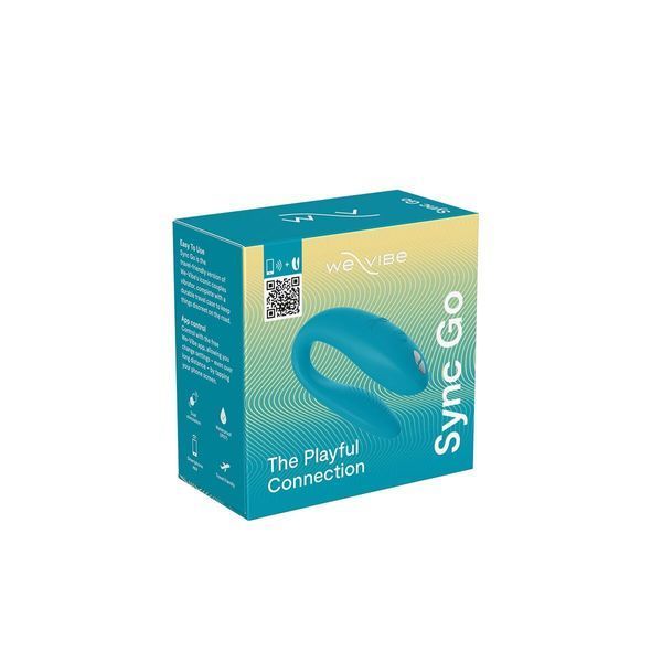 Смарт-вібратор для пар We-Vibe Sync GO Turquoise, тревел-кейс SX0528 фото - купити в секс-шопі Чорний Кролик