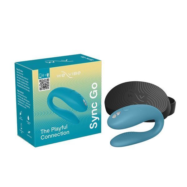 Смарт-вібратор для пар We-Vibe Sync GO Turquoise, тревел-кейс SX0528 фото - купити в секс-шопі Чорний Кролик